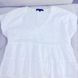 GIBSONLOOK Gibson x The Motherchic Harmony Tiered Woven Eyelet Top